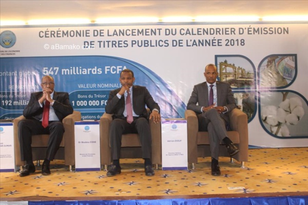 Émissions des titres publics de l’année 2018 : Des investisseurs pour contribuer au développement économique du Mali
