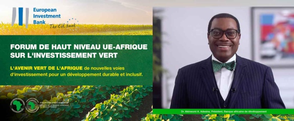 Forum UE-Afrique sur l’investissement vert : «Le relèvement à venir offre de vastes possibilités en Afrique », déclare le président de la Bad, Akinwumi A. Adesina