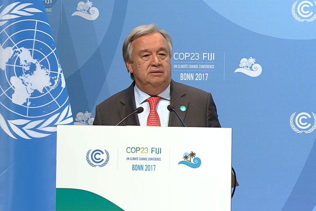 BONN : le chef de l'ONU appelle à davantage d'ambition, de leadership et de partenariats sur le climat