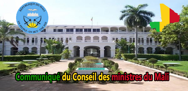 Mali : Communiqué du Conseil des Ministres du vendredi 22 décembre 2017
