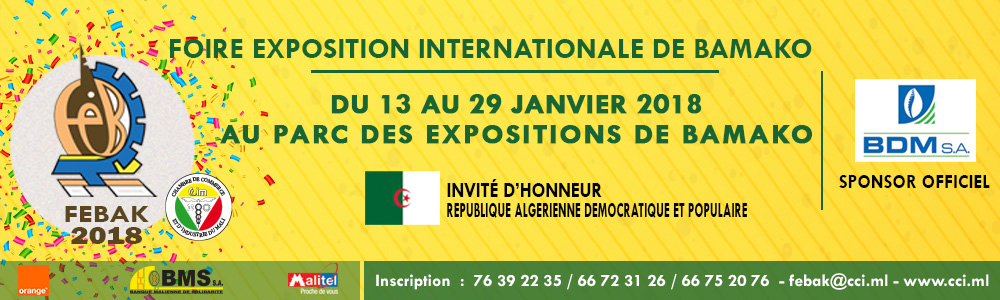 Foire d’exposition internationale de Bamako- FEBAK 2018 : Des affaires et lobbying autour des produits « Made in mali … »