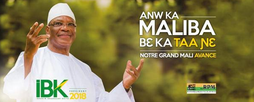 Mali: Ibrahim Boubacar Keita  réélue Président  avec 67,17 % des voix