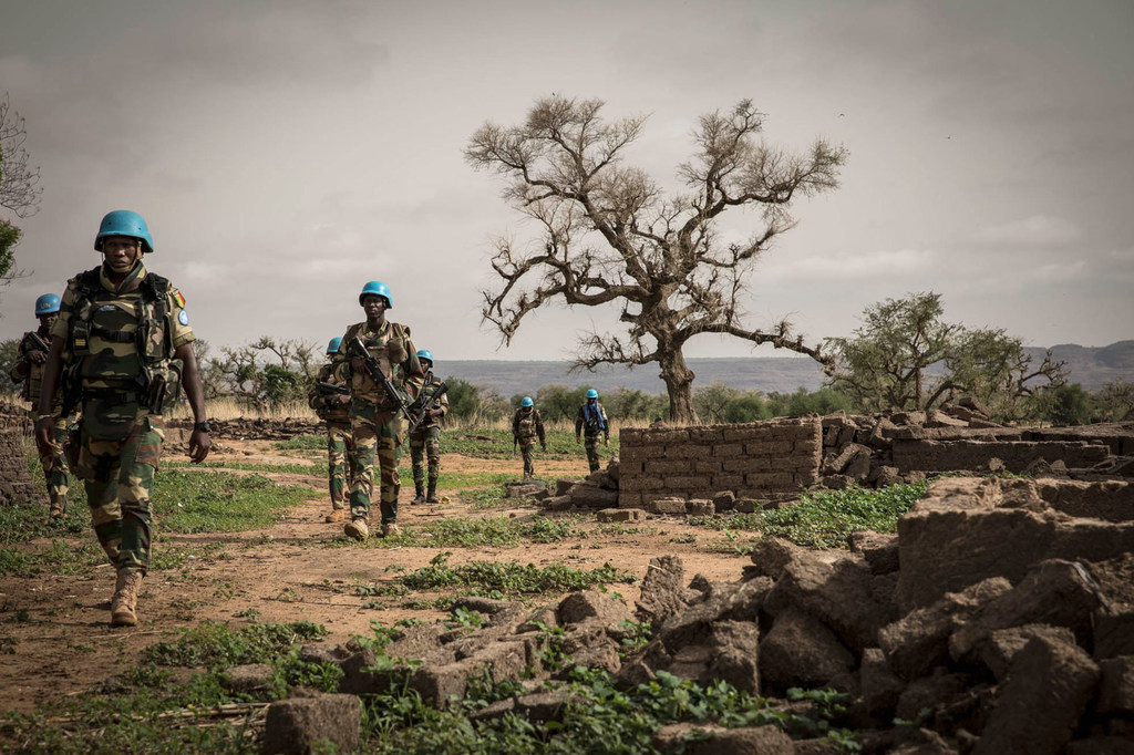 Photo MINUSMA/Gema Cortes Des Casques bleus lors d'une opération militaire dans la région de Mopti, au centre du Mali.