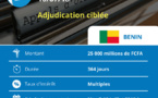Adjudication ciblée : Le Benin sollicite 25 milliards de FCFA sur le Marché des Titres Publics de l’UEMOA