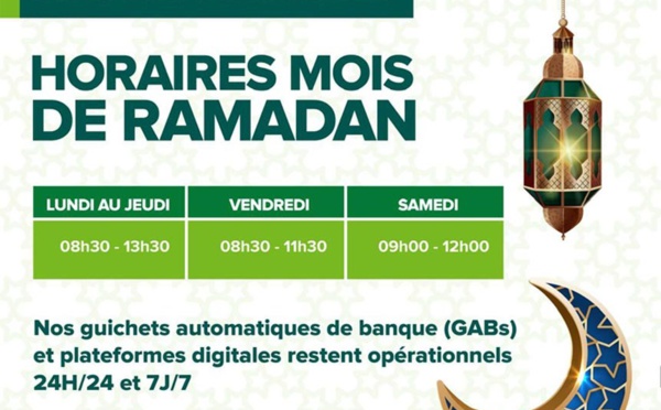 Mois de Ramadan : La BNDA informe sur les horaires d'ouverture et de fermeture de ses guichets